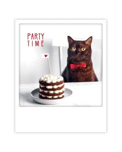 Postikortti Pickmotion - Kissa, Party time