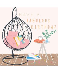 2-osainen kortti Belly Button - Have a Fabulous Birthday