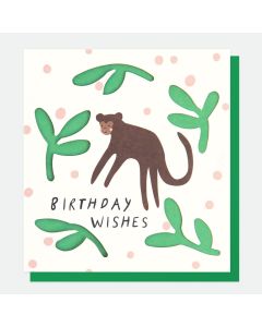 2-osainen kortti Caroline Gardner - Birthday wishes, apina