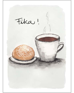 2-osainen kortti Sari's Artwork - Fika!