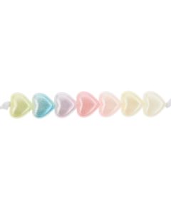 RICO sydänhelmet 70 kpl 8x9x5mm Rainbow Pearl Mix