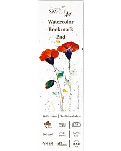SMLT Watercolor Art kirjanmerkki 6x20cm 300g 20 lehteä