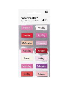 Tarrasetti Paper Poetry - Bujo Weekdays Pink
