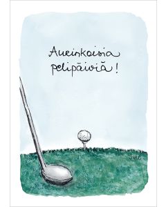 Postikortti Sari's Artwork - Golf, Aurinkoisia pelipäiviä!