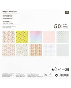 Origamipaperi, 50 kpl Rico Design - Futschikato Flowers