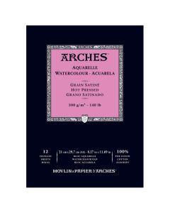 Arches 300g A4 (12L1) sileä, 100% lumppu akvarellilehtiö