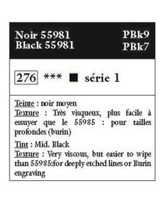 CBN Etching traditional ink 60ml Black 55981 keski, syväpainoväri, keskimusta hyvin juokseva