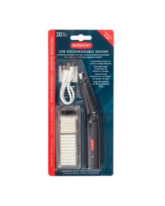 Derwent USB-pyyhekumi 10+10 vaihtokumilla, sis myös vaihtokärjen kapea