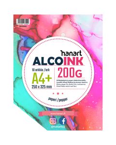 Hanart AlcoInk 200g A4+(250x325) 10 arkkia glossy, irtoarkit