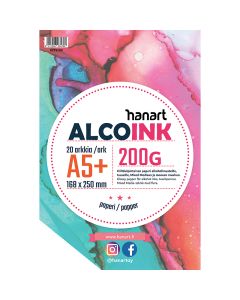 Hanart AlcoInk 200g A5+(168x250) 20 arkkia glossy, irtoarkit