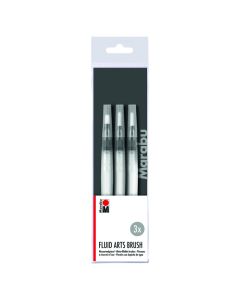 Marabu säiliösiveltimet 3kpl 3-4-5mm, Pyöreät 3 ja 4mm, litteä 5mm