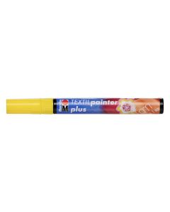 Marabu Tekstiilitussi PLUS 019 3mm keltainen, vaaleille ja tummille kankaille