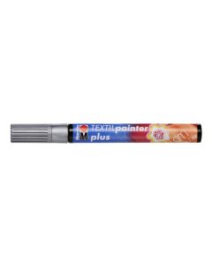 Marabu Tekstiilitussi PLUS 782 3mm hopea, vaaleille ja tummille kankaille
