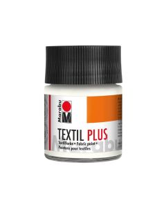 Marabu Tekstiiliväri PLUS 50ml 070 white, vaaleille ja tummille kankaille