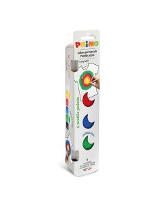 PRIMO tekstiiliväri 6x25ml perusvärit, piikkipakkaus