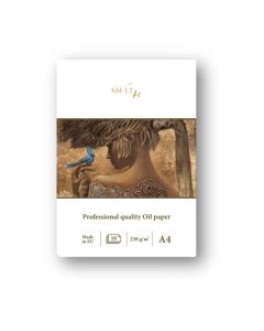 P. SMLT PRO-öljyvärilehtiö A3 (10) 230g, Luonnonvalkoinen, tekstuuripintainen paperi