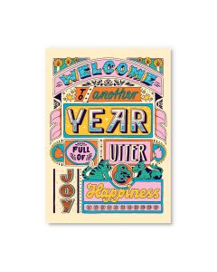 Postikortti Ohh Deer - Another Year - Happiness
