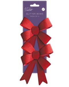 Lahjarusetti Partisan - Red glitter 2 kpl