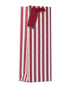 Lahjakassi joulu Pullokassi Partisan - Christmas Stripe "Merry Christmas"
