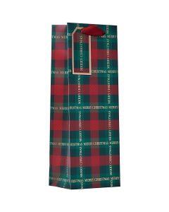 Lahjakassi joulu Pullokassi Partisan - Christmas Tartan "Merry Christmas"