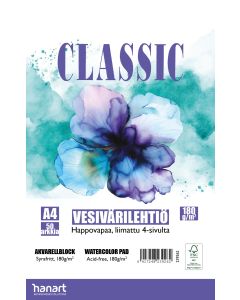 Classic Akvarellilehtiö A4 50 lehteä