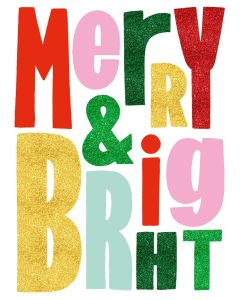 2-osainen joulukortti The Art File - Merry & Bright