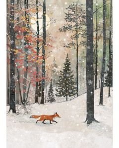 2-osainen kortti joulu Bug Art - Fox Stroll