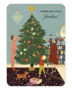 Joulukortti Johanna Ilander - Kuusen koristelu