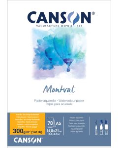 Canson Montval 300g A5 (70) CP akvarellilehtiö