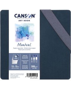 Canson Montval Concertina 300g 15x15 cm (18) akvarellikirja haitari