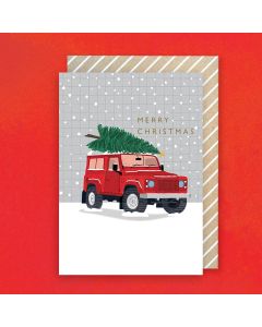 2-osainen kortti Laura Darrington - Maastoauto, Merry Christmas