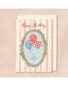 2-osainen kortti Laura Darrington - Ilmapallot, Happy Birthday