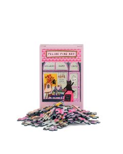 Palapeli Mini Happily - Feline Fine Art