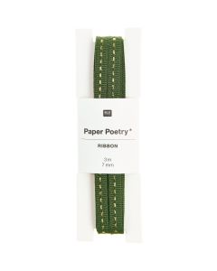 Puuvillanauha Paper Poetry - Vihreä tikkaus