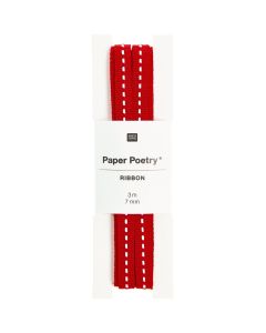Puuvillanauha Paper Poetry - Punainen tikkaus