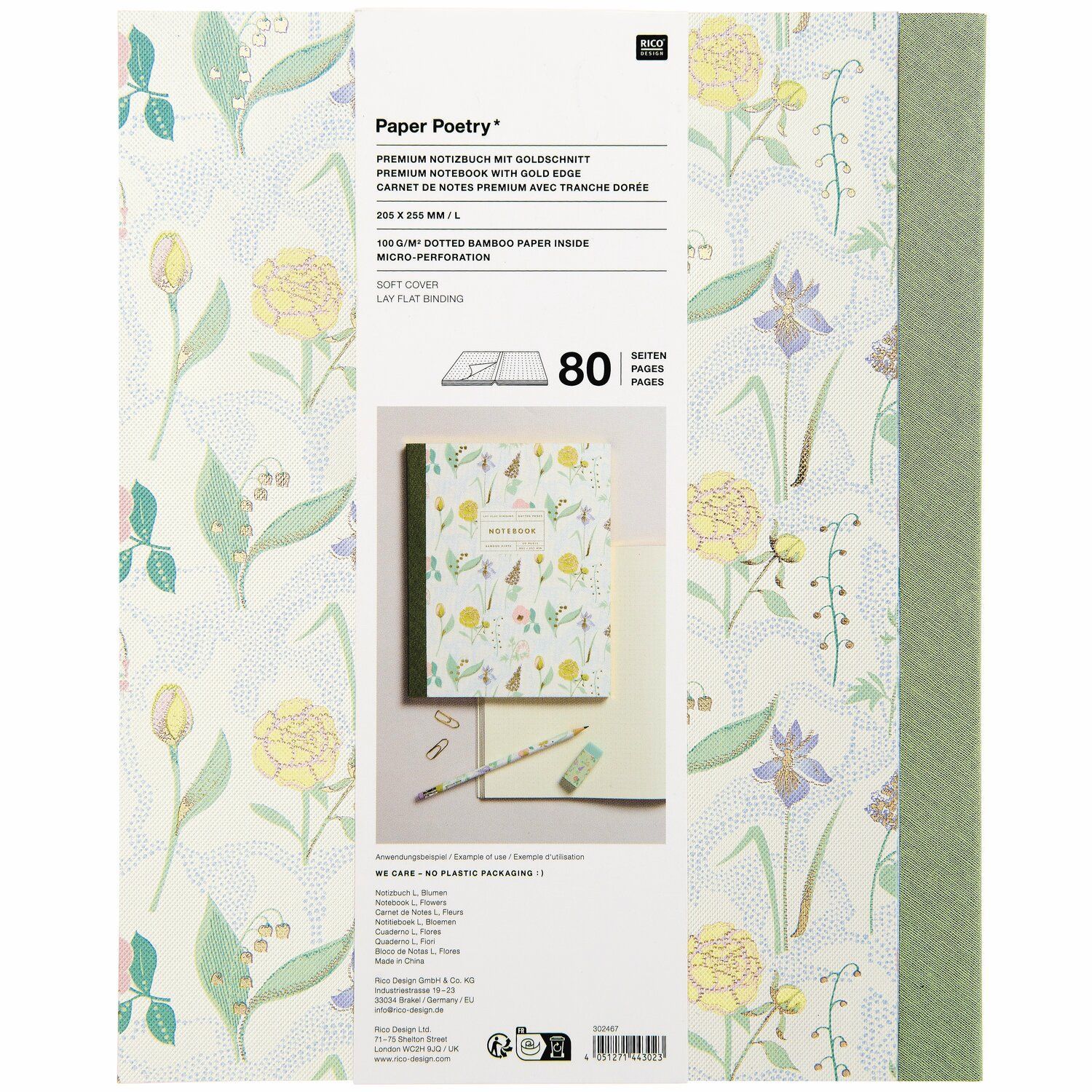 Pistemuistikirja Rico Design - Flowers L