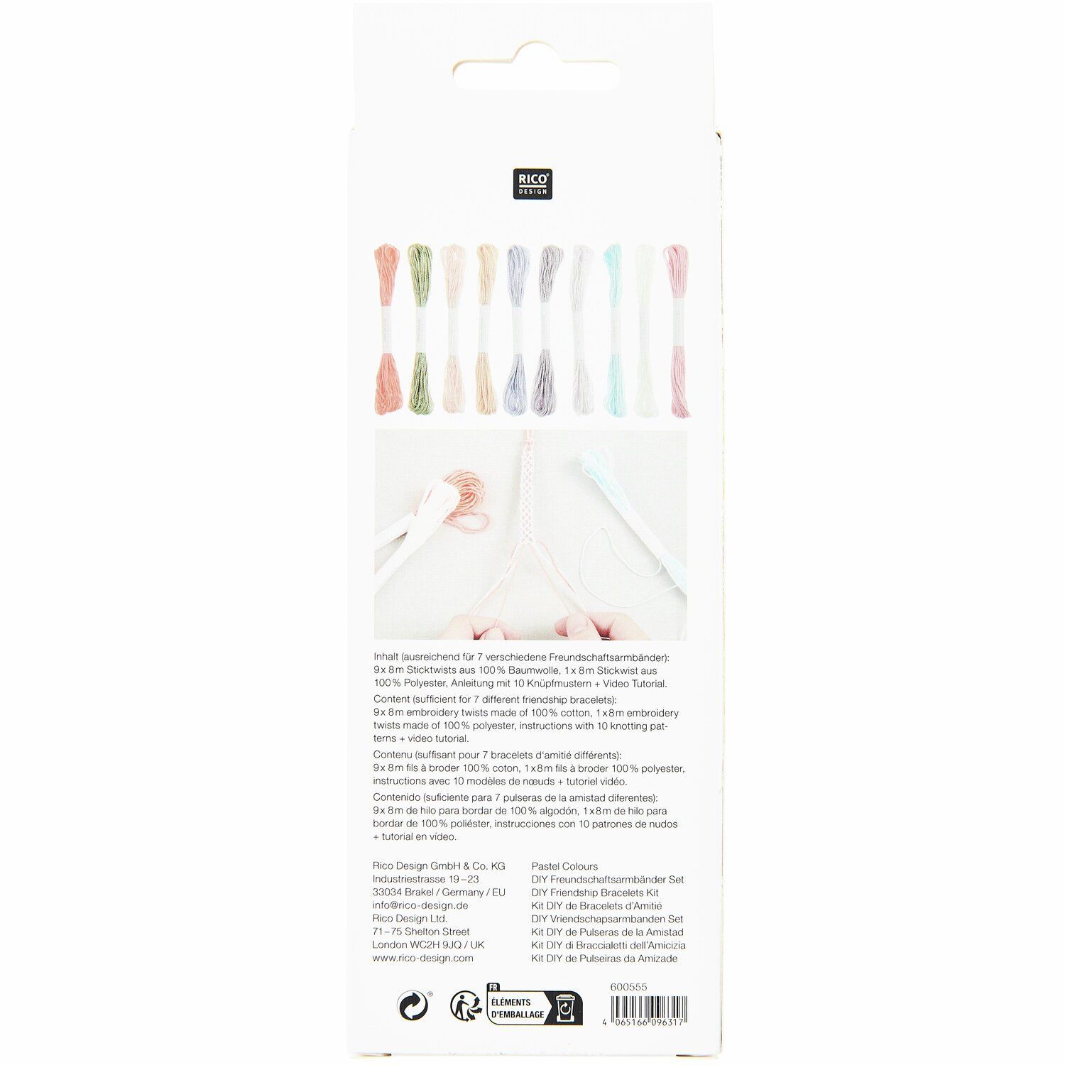 Ystävärannekkeet tarvikesetti Rico Design - Pastel