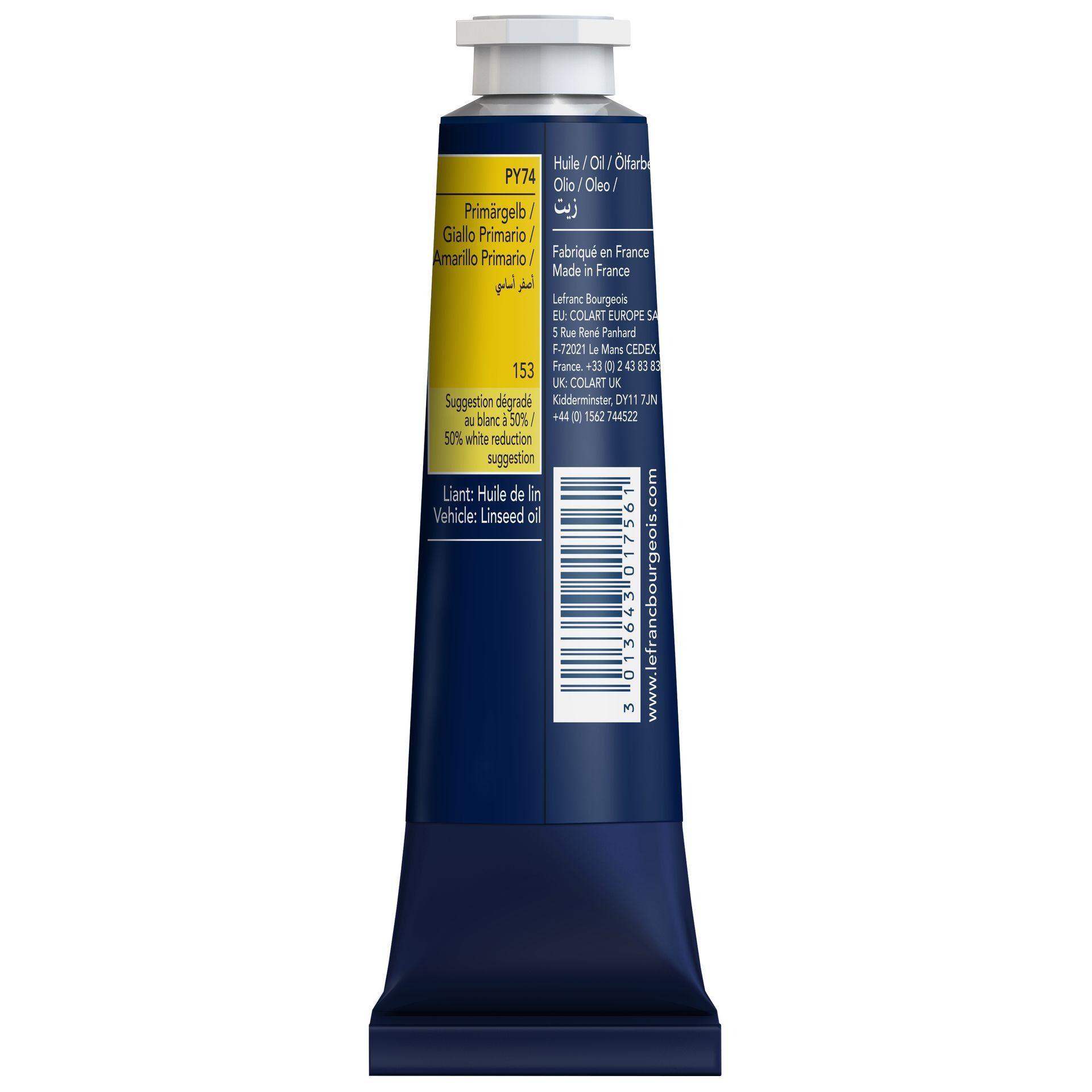 LB Fine Oil 40ml 153 Primary Yellow, öljyväri