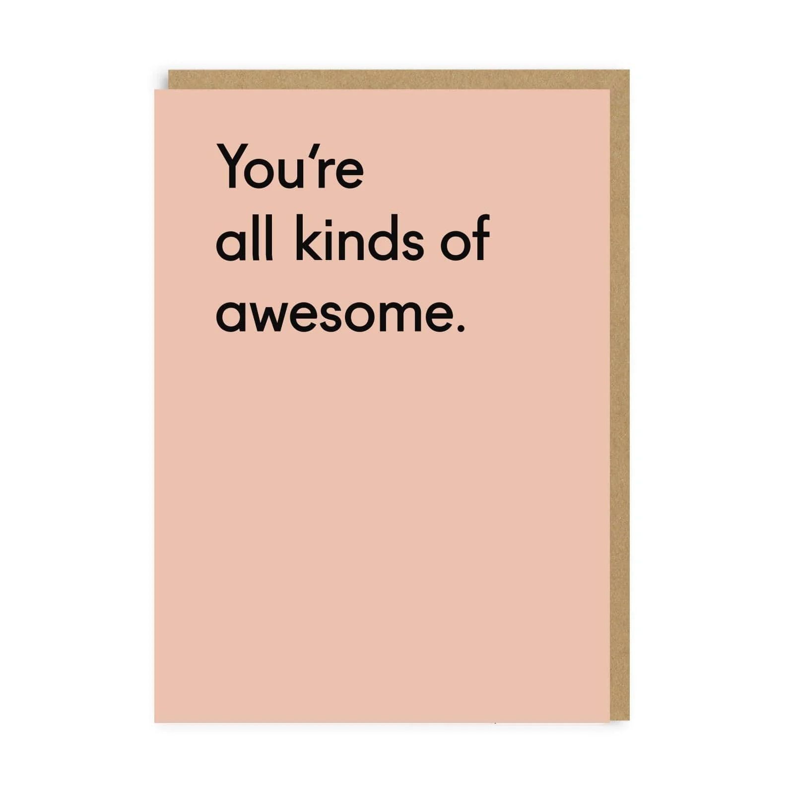 2-osainen kortti Ohh Deer - You're all kinds of awesome.