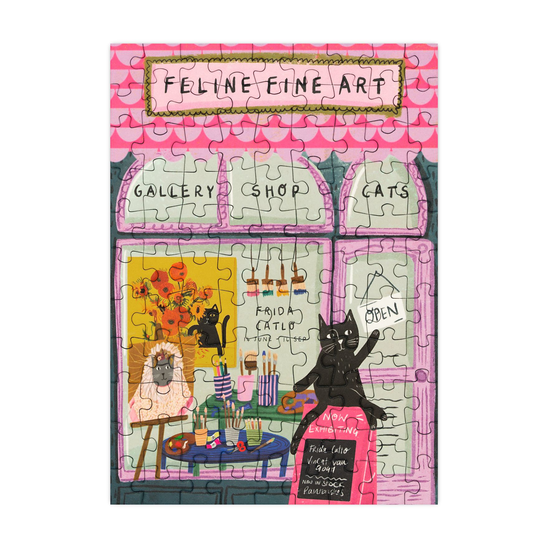 Palapeli Mini Happily - Feline Fine Art