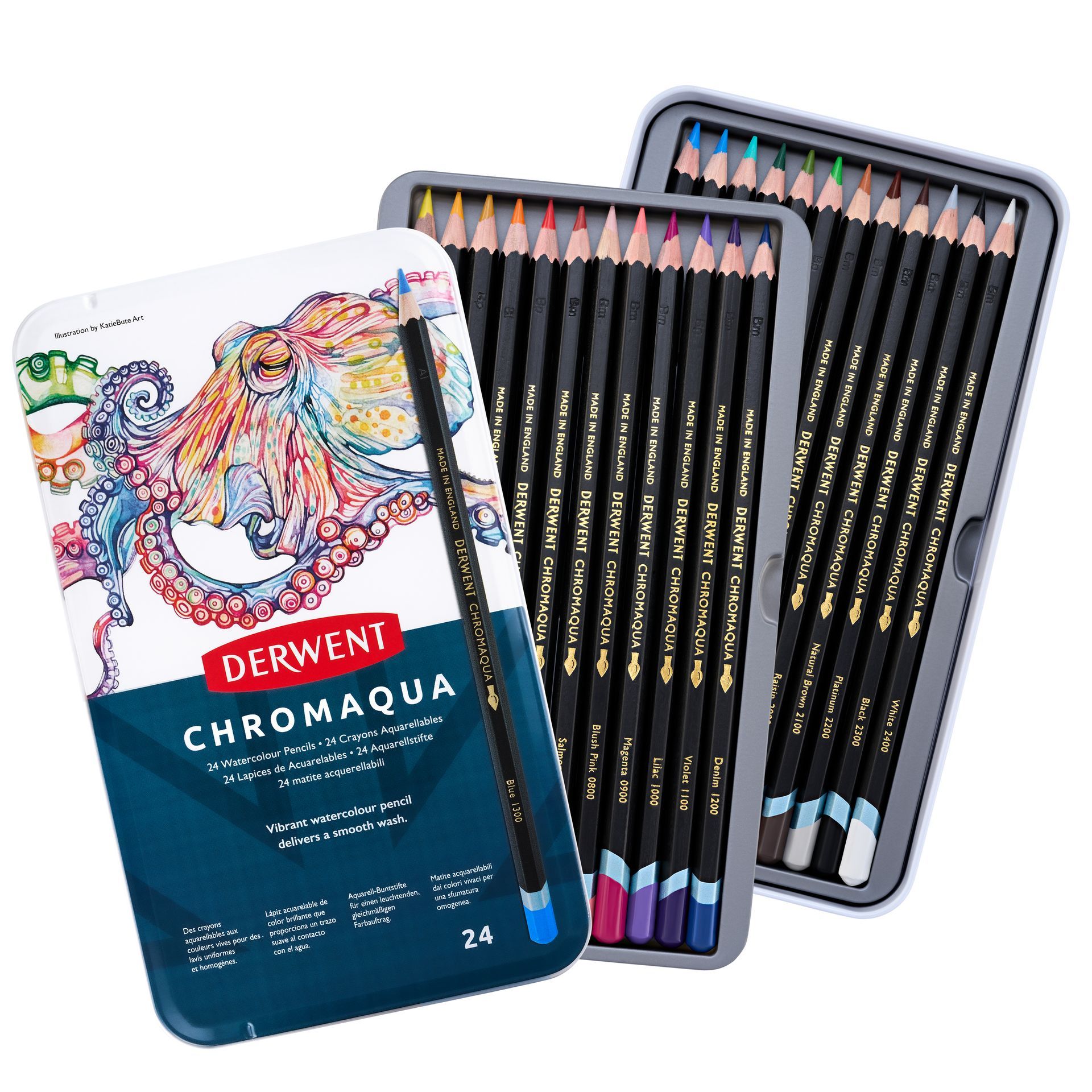 Derwent Chromaqua 24 akvarellivärikynälajitelma