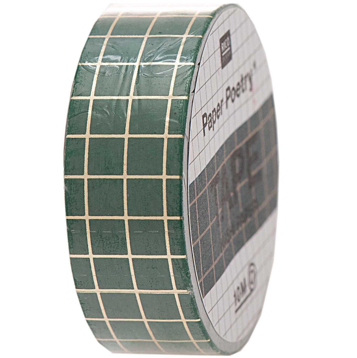 Paperiteippi Rico Design - Grid Xmas green