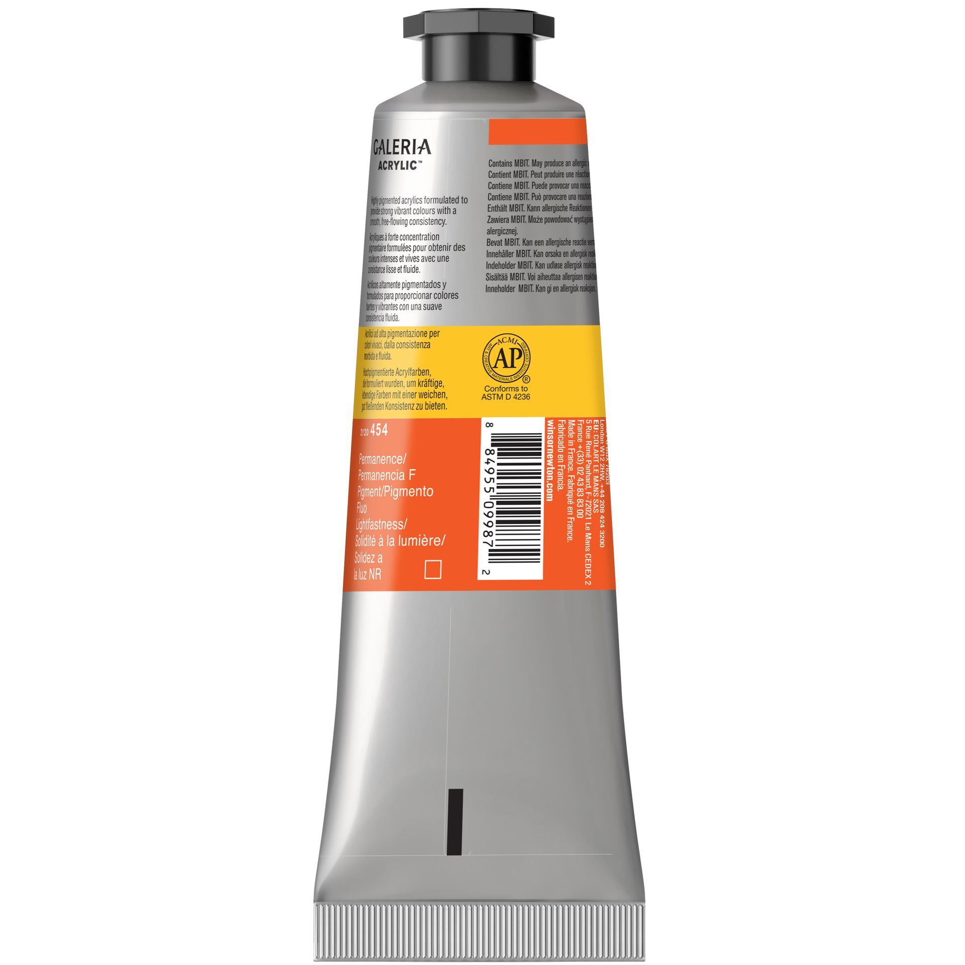 W&N Galeria W0454 60ml Fluo Orange akryyliväri