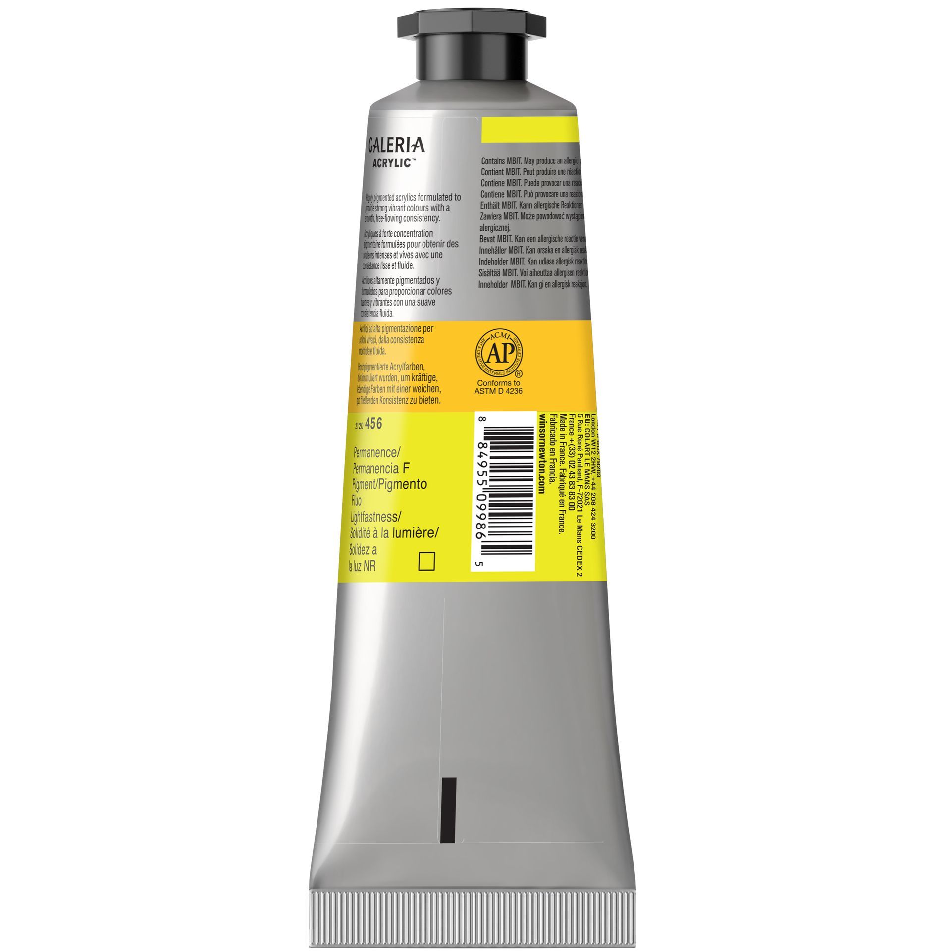 W&N Galeria W0456 60ml Fluo Yellow akryyliväri