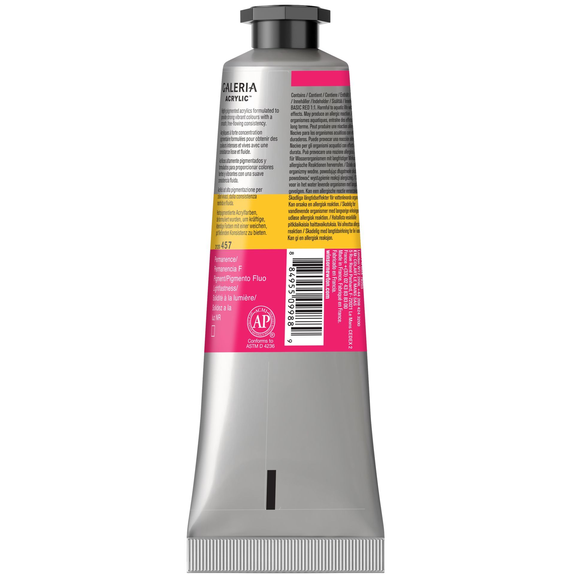 W&N Galeria W0457 60ml Fluo Pink akryyliväri