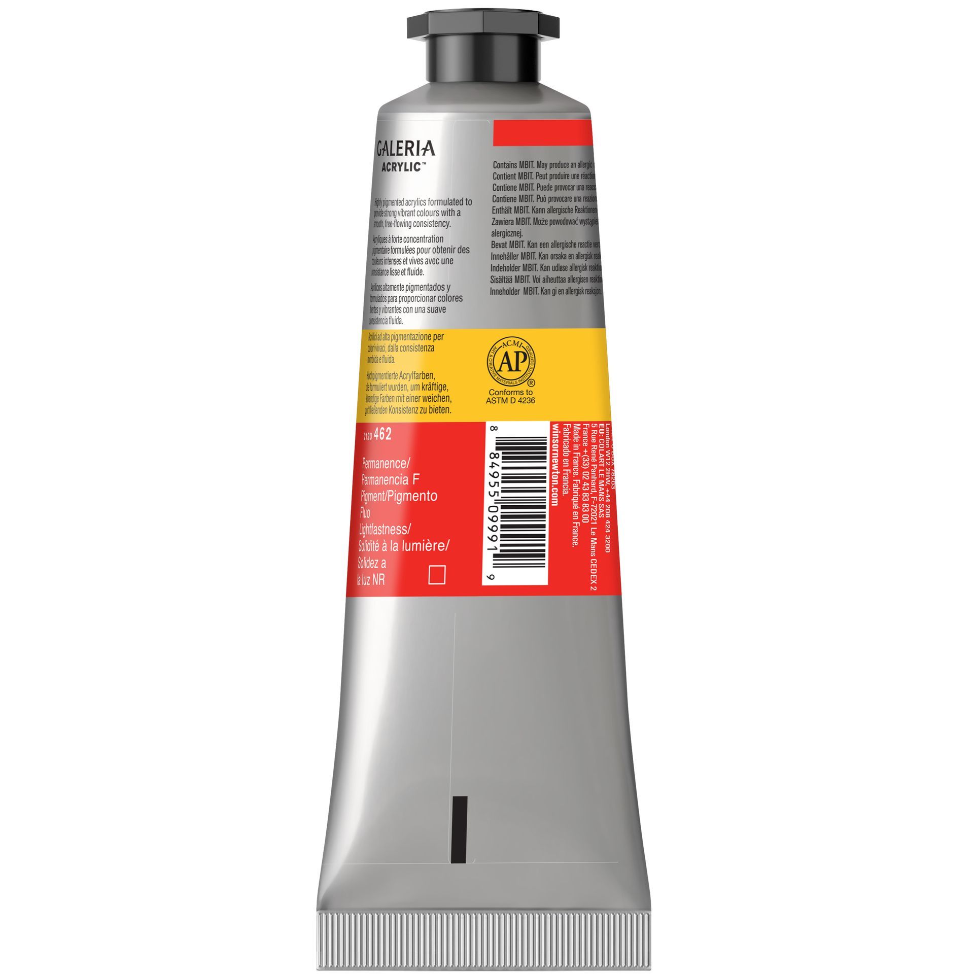 W&N Galeria W0462 60ml Fluo Red akryyliväri