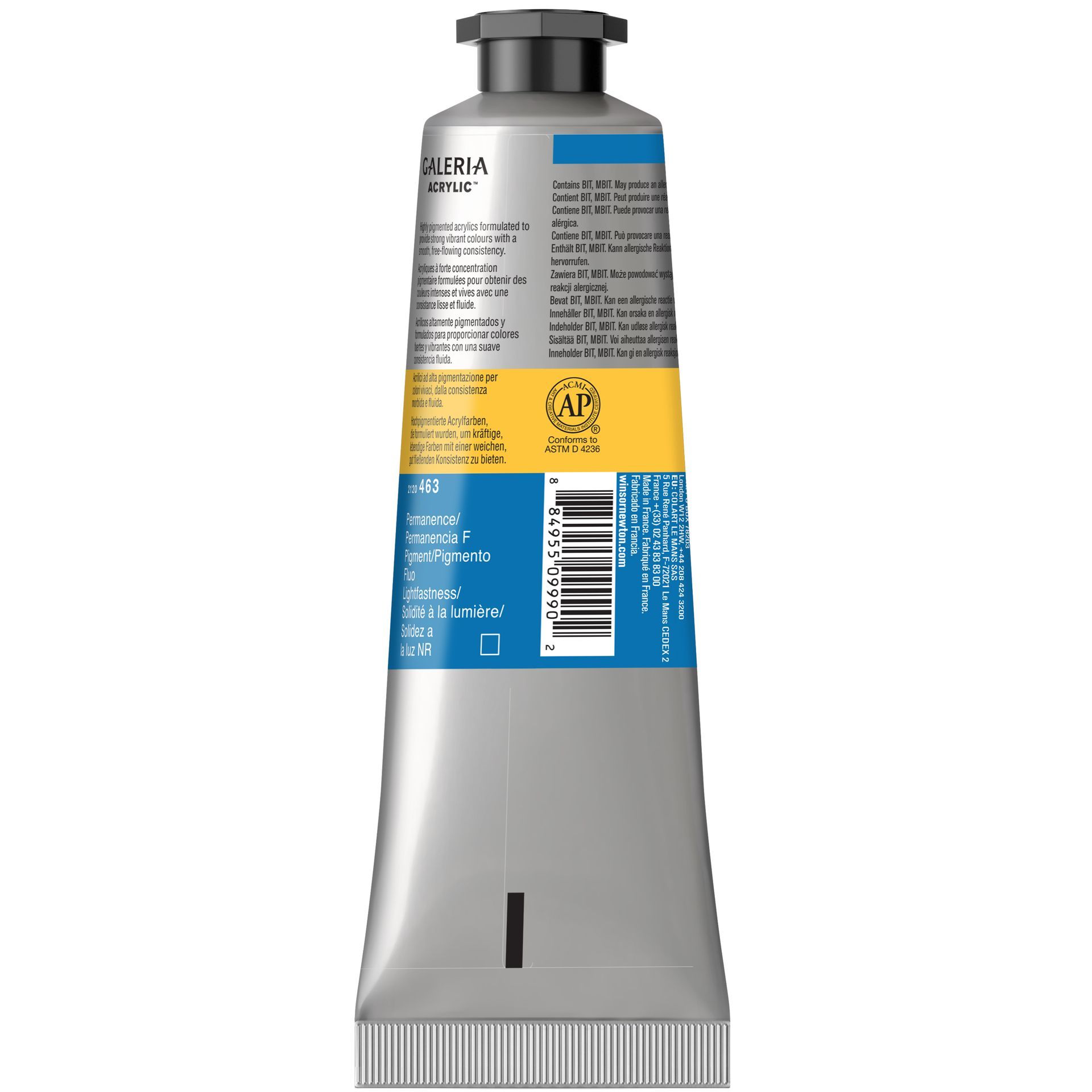 W&N Galeria W0463 60ml Fluo Blue akryyliväri