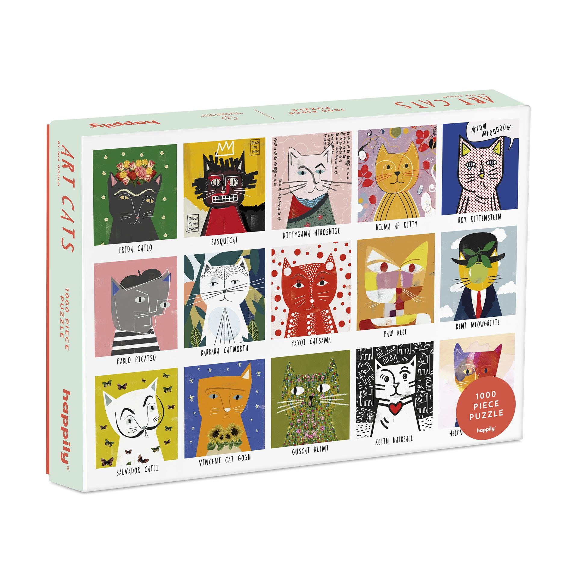 Palapeli 1000 palaa Happily Puzzles - Art Cats