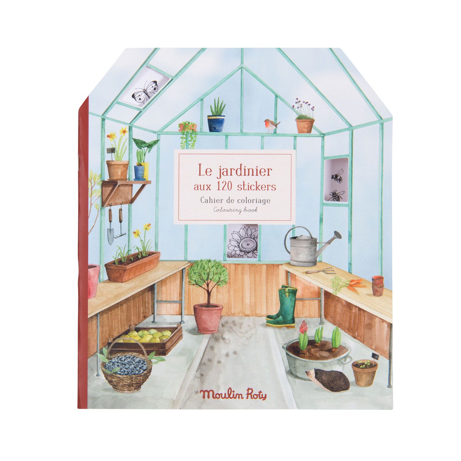 Värityskirja tarroilla - Gardener