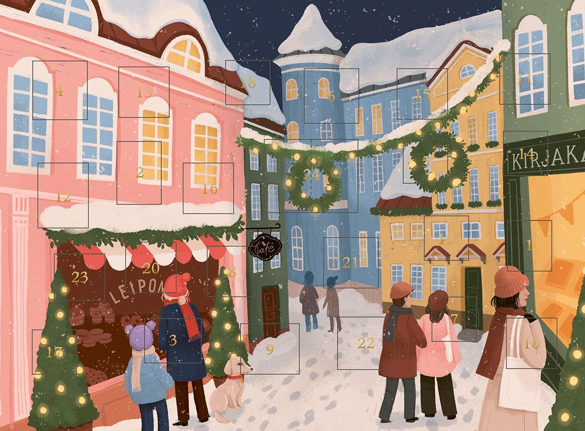 Joulukalenteri A4 Putinki Sandberg - Joulukatu